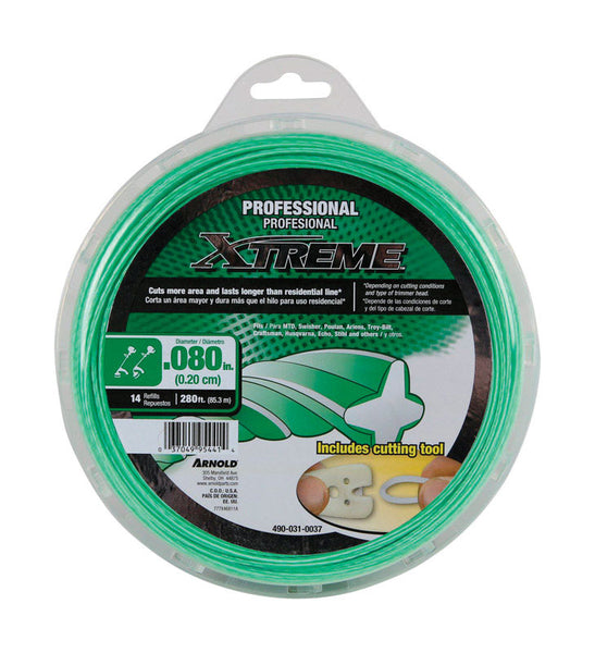 Hilo para desbrozadora Arnold Xtreme Professional Grade de 0,080 pulg. DX de 280 pies de largo
