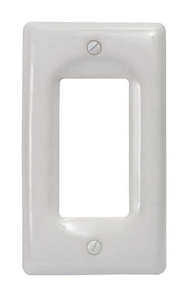 Placa de pared basculante de cerámica blanca de 1 unidad Amerelle Allena, paquete de 1