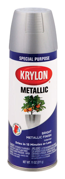 Krylon Special Purpose Brilliant Dull Aluminium Metallic Spray Paint 11 oz. (Pack of 6)