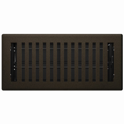 Signature Series Floor Register, Bronze Age Montezuma, Steel, 4 x 10-In.