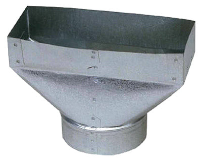 HVAC Register Boot, Galvanized, 2.25 x 10 to 6-In.