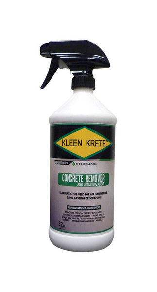 Removedor de concreto multiusos biodegradable de fácil aplicación Kleen Krete, 32 oz (paquete de 6)