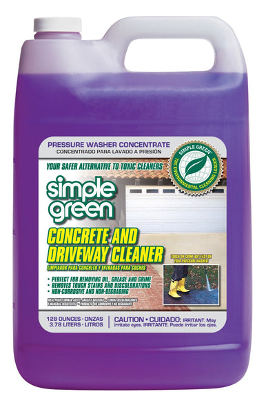 Limpiador concentrado para hidrolavadora Simple Green 2310000418202 de 1 galón para concreto y entradas de vehículos (paquete de 4)