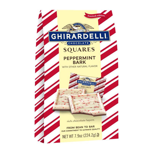 Ghirardelli Milk Chocolate/Peppermint Bark Chocolate Squares 7.9 oz (Pack of 12)