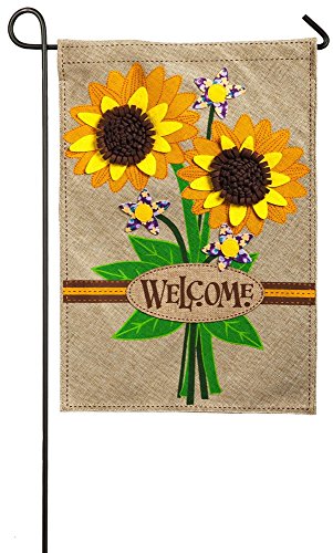BANDERA DE ARPILLERA CON RAMO DE FLORES DE SOL