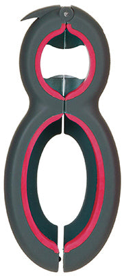 6-In-1 Opener, For Jars/Lids, Stainless Steel/Santoprene