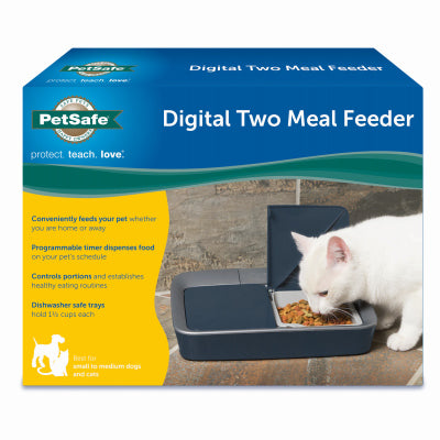 Comedero digital para mascotas de 2 comidas