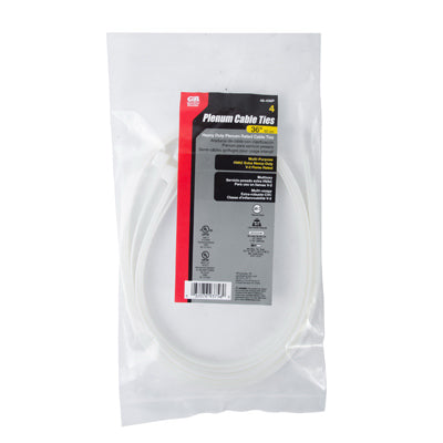 Plenum Cable Ties, Heavy-Duty, 36-In., 4-Pk.