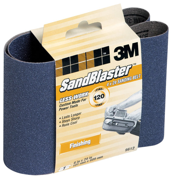 3m 9612 4" X 24" 120 Grit Sandblaster Stripping Sanding Belt