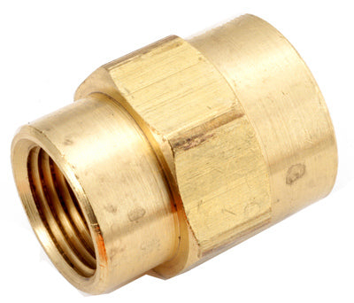 Pipe Fitting, Bell Reducing Coupling, Lead-Free Brass, 3/8 x 1/4-In.