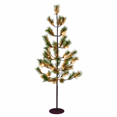 Australian Pine LED Tree, Twinkling Warm White LED Lights, 4-Ft.