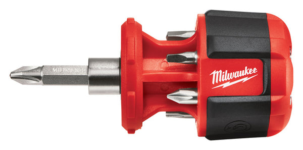 Juego de destornilladores y destornilladores de tuercas compactos de 8 piezas de Milwaukee, de 3,5 in, de acero cromado