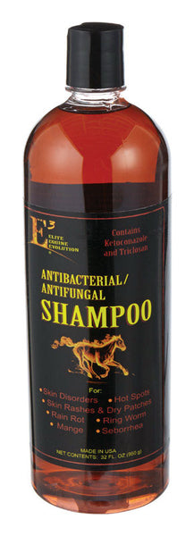 E3 Liquid Antibacterial Antifungal Shampoo For Horse 32 oz.