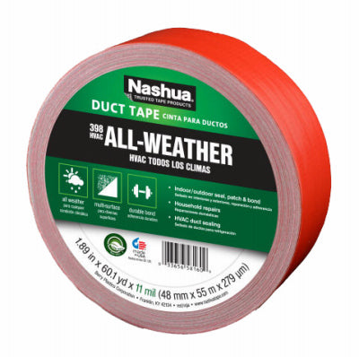 Cinta adhesiva para HVAC, roja, 1,89 pulgadas x 60 yardas.