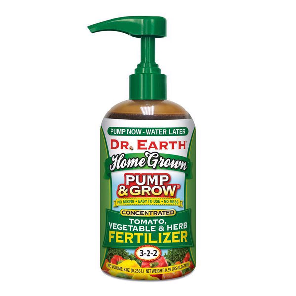 Fertilizante para plantas 3-2-2 de Dr. Earth Home Grown Vegetable and Herb, 8 oz