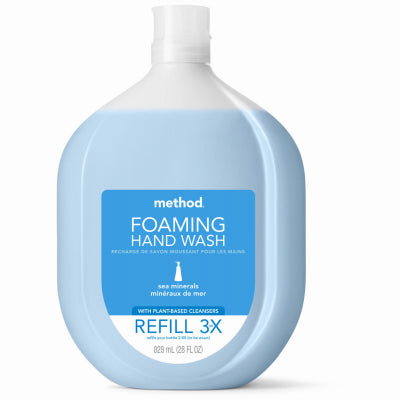 Repuesto de jabón espumoso para manos de origen natural, minerales marinos, 28 oz.