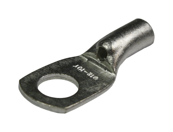 Terminal de anillo de alambre aislado Burndy plateado, paquete de 12
