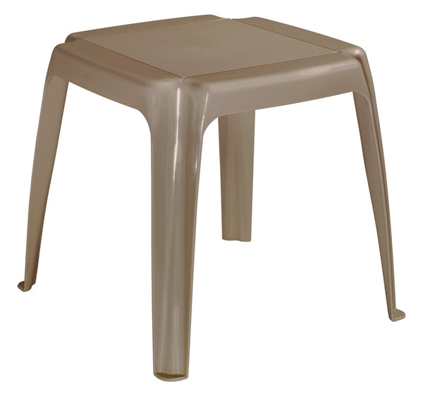 Mesa auxiliar apilable Adams Square Portobello de polipropileno