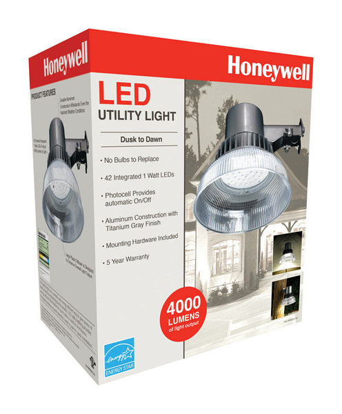 Honeywell Dusk to Dawn Plug-In LED Gray Security Light