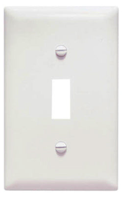 Wall Plate, Single Toggle, Urea, White
