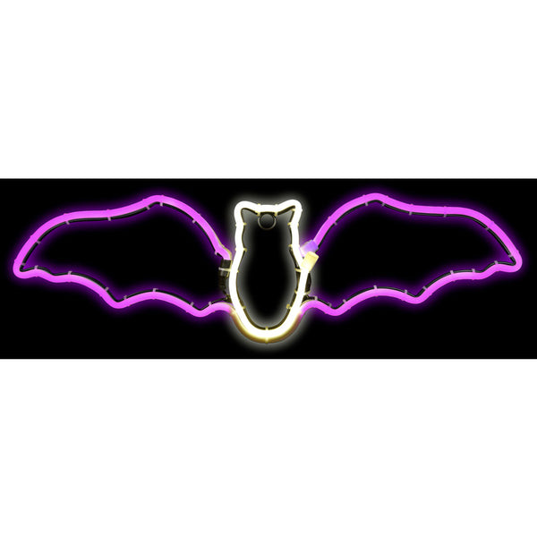Gemmy Light Glo Flashing Flying Bat Lighted Halloween Decoration 7-1/2 in. H x 13-1/2 in. W 1 pk