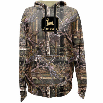 Sudadera con capucha de camuflaje con logotipo de John Deere, grande