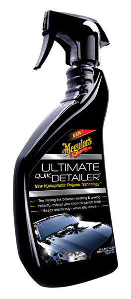 Cera y abrillantador líquido para automóviles Meguiar's Ultimate Quik Detailer, 22 oz, para eliminar el polvo y las huellas dactilares