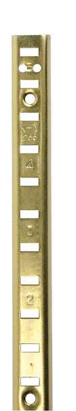 Pilastra de acero resistente para estantes Knape & Vogt, calibre 23, 60 in de largo, 250 lb (paquete de 20)