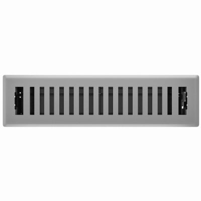 Signature Series Floor Register, Gray Granite Montezuma, Steel, 2-1/4 x 12-In.