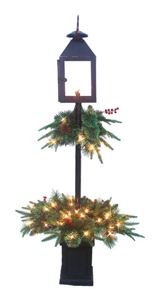 Celebrations Prelit Virginia Berry Lantern Christmas Decoration Multicolored Iron 1 pk