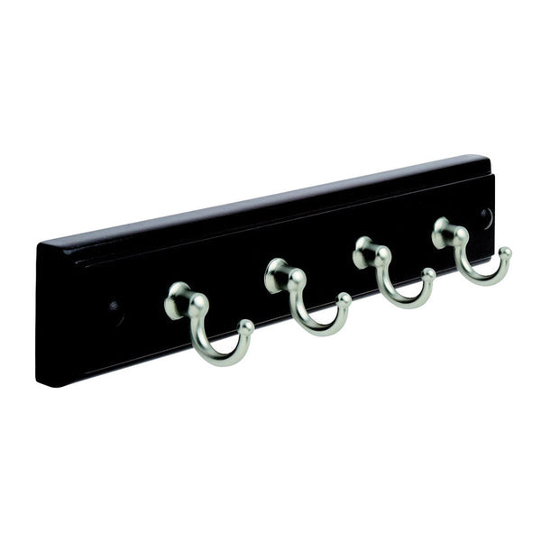 Perchero pequeño para llaves y dispositivos electrónicos de fibra de madera/zinc de 8-5/8 in de largo de Amerock, paquete de 1