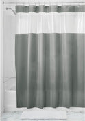 InterDesign 26684 72 X 72 Smoke & Clear Hitchcock Shower Curtain
