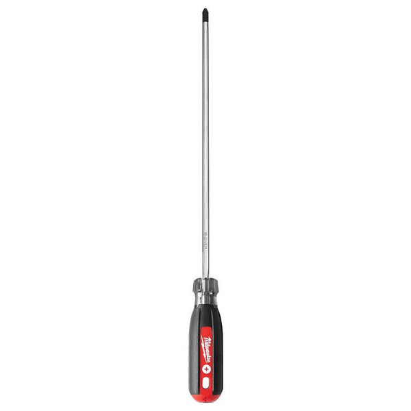 Destornillador de punta Phillips con agarre acolchado Milwaukee n.° 2 x 10 pulg. L, 1 pieza.