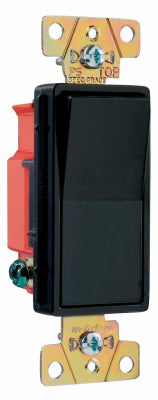 Interruptor decorativo, unipolar, negro, 20 amperios
