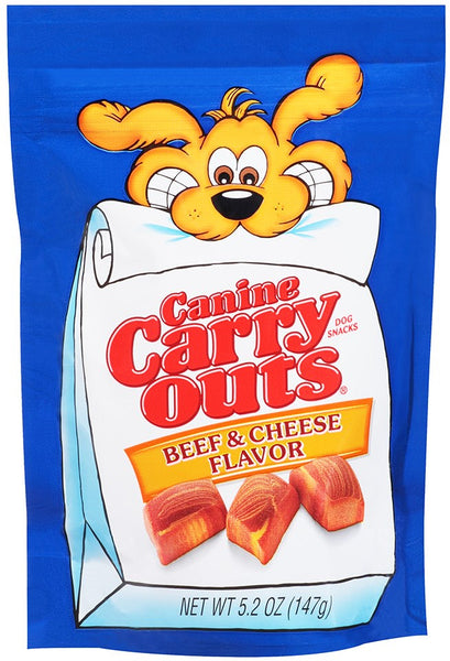 Snacks para perros con sabor a carne y queso de 5,2 oz Canine Carry Outs 79100-51036 (paquete de 12)