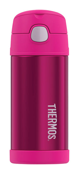 Botella de agua rosa de 12 oz de acero inoxidable