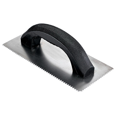Flooring Trowel, Flat Top V-Notch, Plastic Handle