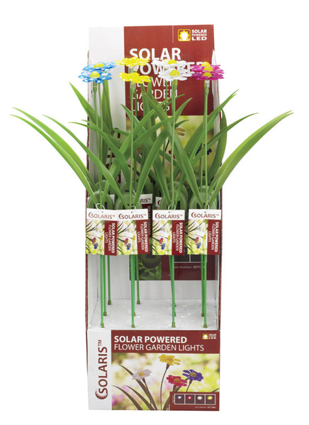 Alpine Flower Glass Outdoor Stake (Pack of 12)