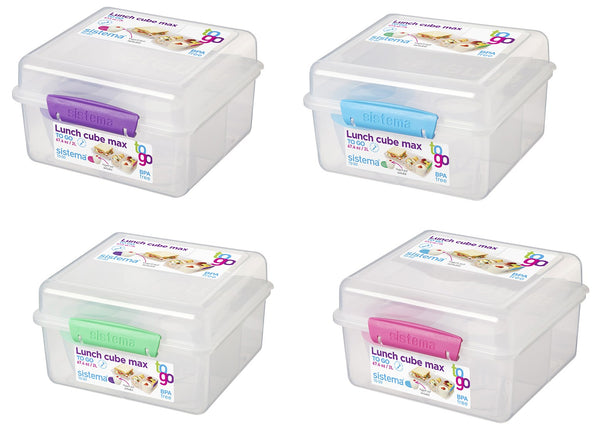 Fiambrera apilable transparente con compartimentos múltiples Sistema Max de 2 l con bote para yogur