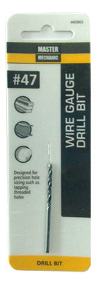 #47 2-In. Wire Gauge Drill Bit, Black Oxide