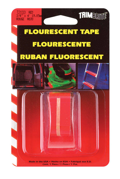 Trim Brite 0.75 in. W X 4 in. L Fluorescent Red Reflective Tape 1 pk