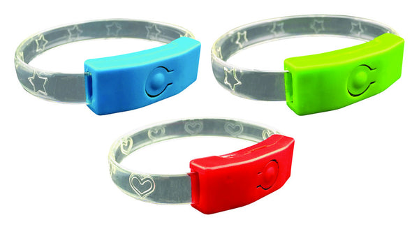 Fun Flashers LED Wristband Plastic Multi-Colored (Pack of 24)