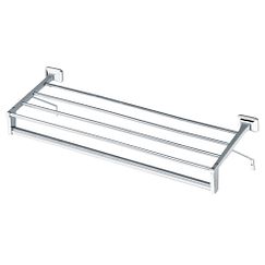 BARRA PARA TOALLAS CROMADA DE 24" CON ESTANTE