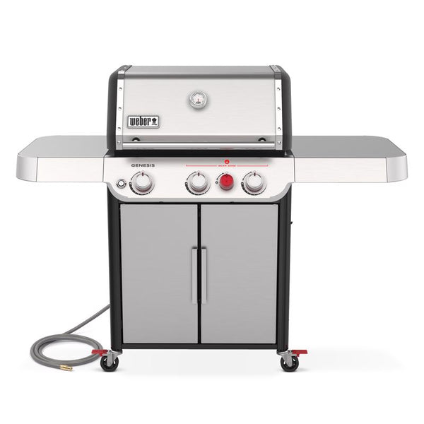 Parrilla de gas natural de 3 quemadores Weber Genesis S-325s de acero inoxidable