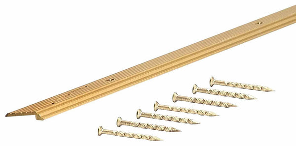 MD 79038 Borde de vinilo para baldosas de latón satinado de 36" (paquete de 6)