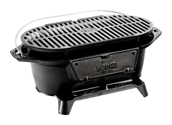 Lodge Charcoal 10.38 in. W Black Portable Grill