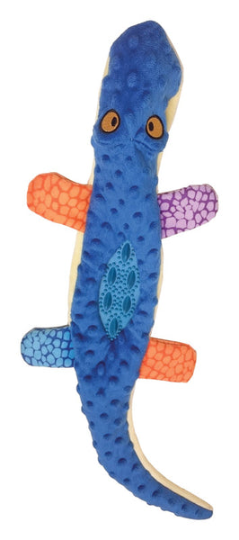 Juguete de peluche/caucho para perros SPOT Plush Nubbins multicolor con forma de lagarto, tamaño grande
