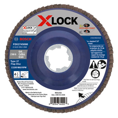 X-Lock Flap Disc, Type 27, 120-Grit, 4.5-In.