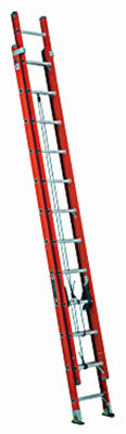 Escalera extensible, tipo 1A, fibra de vidrio, 24 pies.