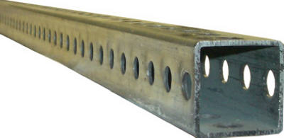 Telescoping Perforated Steel Tube, 14-Gauge, 1.5 x 1.5 x 72-In.